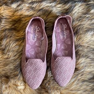 Skechers Women's Geometric Patterned Cleo Pink Loafers